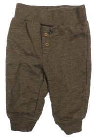 Hnědé tepláky s knoflíčky 