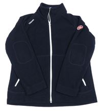 Tmavomodrá funkční fleecová propínací mikina Decathlon