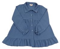 Modrošedá halenková tunika Zuiki