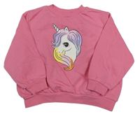 Růžová mikina s jednorožcem H&M