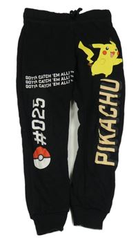 Černé cuff tepláky s Pikachu H&M
