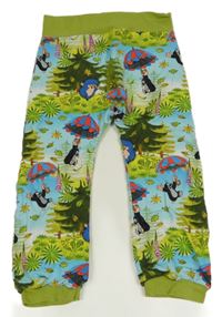 Limetkové oboustranné tepláky s Krtečkem 