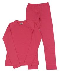 2set - Růžové funkční spodní triko + legíny Crane