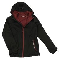 Černá softshellová bunda s kapucí Crivit