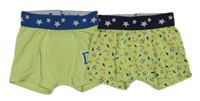 2x - Limetkové boxerky s hvězdičkami Kiki&Koko
