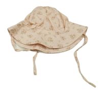 Světlerůžový kytičkovaný klobouk 