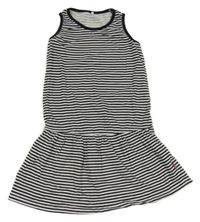 Černo-bílé pruhované bavlněné šaty Name it