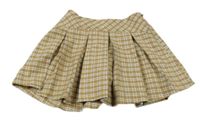 Béžová kostkovaná skládaná sukně Zara 