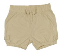 Béžové bavlněné kraťasy s mašlí Topomini