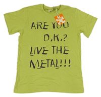 Nové - Limetkové tričko s nápisem UBS2