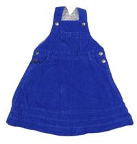 Kobaltově modré manšestrové šaty Jojo Maman Bébé