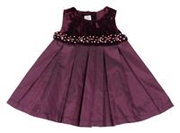 Švestkové šusťákovo/sametové šaty H&M