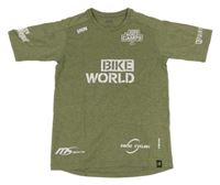 Khaki tričko s nápisy IXS 