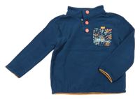 Petrolejová fleecová funkční mikina s logem Jack Wolfskin 