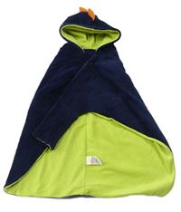 Tmavomodro-zelená chlupatá deka s kapucí Matalan