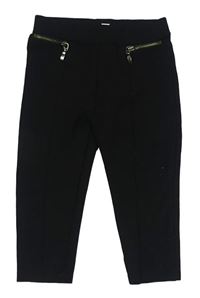 Černé tregínové kalhoty se zipy RIVER ISLAND
