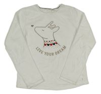 Bílá sametová mikina se sobem OKaïdi