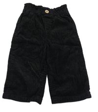 Černé paper bag manšestráky MANGO