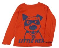 Červené triko s pejskem St. Bernard