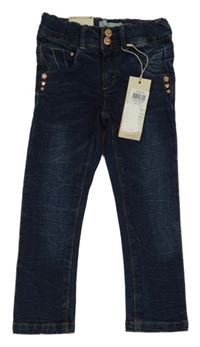 Nové - tmavomodré skinny teplákové rifle name it.