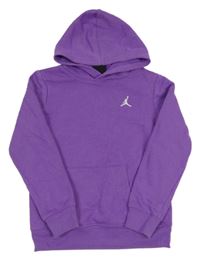 Fialová mikina s logem a kapsou a kapucí Nike Air Jordan