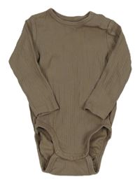 Hnědošedé žebrované body H&M