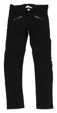 Černé skinny rifle se zipy H&M