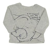 Světlešedé melírované triko s Dumbem George