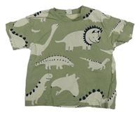Světlekhaki tričko s dinosaury H&M