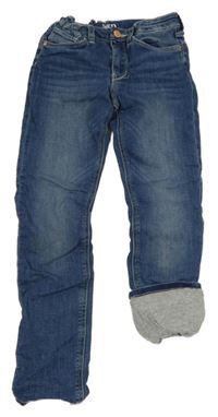 Modré slim fit podšité rifle H&M
