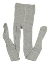 Světlešedé melírované punčocháče