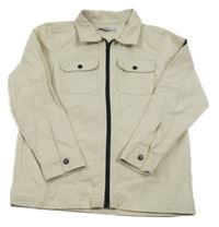 Světlebéžová plátěná bunda s límečkem Matalan