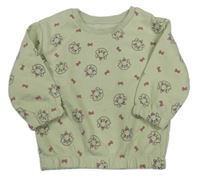 Světleolivová oversize mikina s kočičkami Marií PRIMARK