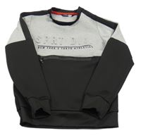 Černo-šedá/melírovaná mikina s 3D nápisem PEP&CO