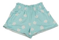 Pomněnkové paper bag teplákové kraťasy s mušličkami KIDS