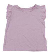Lila tričko s volánky C&A