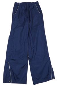 Tmavomodré šusťákové nepromokavé funkční kalhoty crane