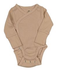Pudrové žebrované zavinovací body H&M