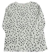 Bílé vzorované triko H&M
