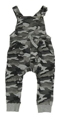 Šedé army laclové tepláky Next