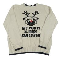 Béžový svetr s mopsem H&M