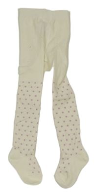 Smetanové puntíkaté punčocháče Primark