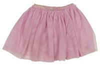 Růžová tylová sukně C&A