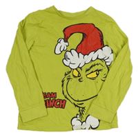 Limetkové triko s Grinchem