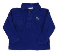 Safírové polo triko s nášivkou Lacoste