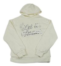 Smetanová mikina s nápisem a kapucí Primark