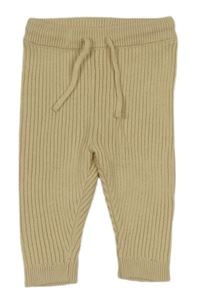 Béžové žebrované pletené tepláky George