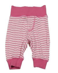 Tmavorůžovo-bílé pruhované lehké tepláky Liegelind