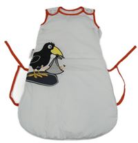 Nové - Bílý zateplený spací pytel s vránou