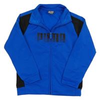 Safírovo-černá sportovní propínací mikina s nápisem Puma